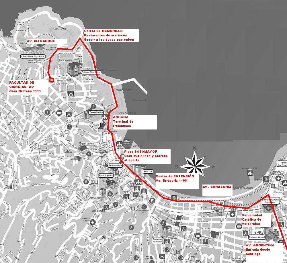 Map of Valparaíso
